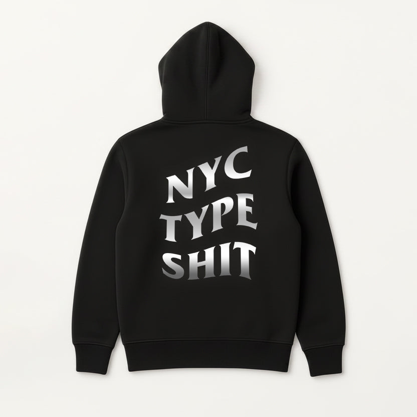 NYC TYPE SHIT HOODIE ZIP UP REFLECTIVE