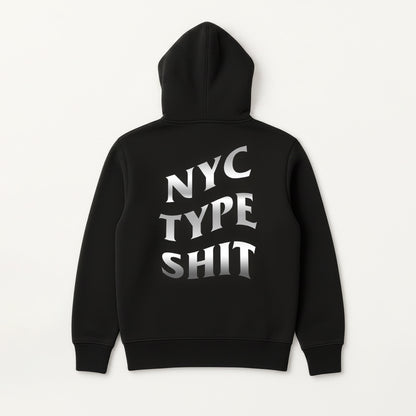 NYC TYPE SHIT HOODIE ZIP UP REFLECTIVE
