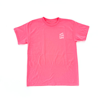 NYC TYPE TEE PINK