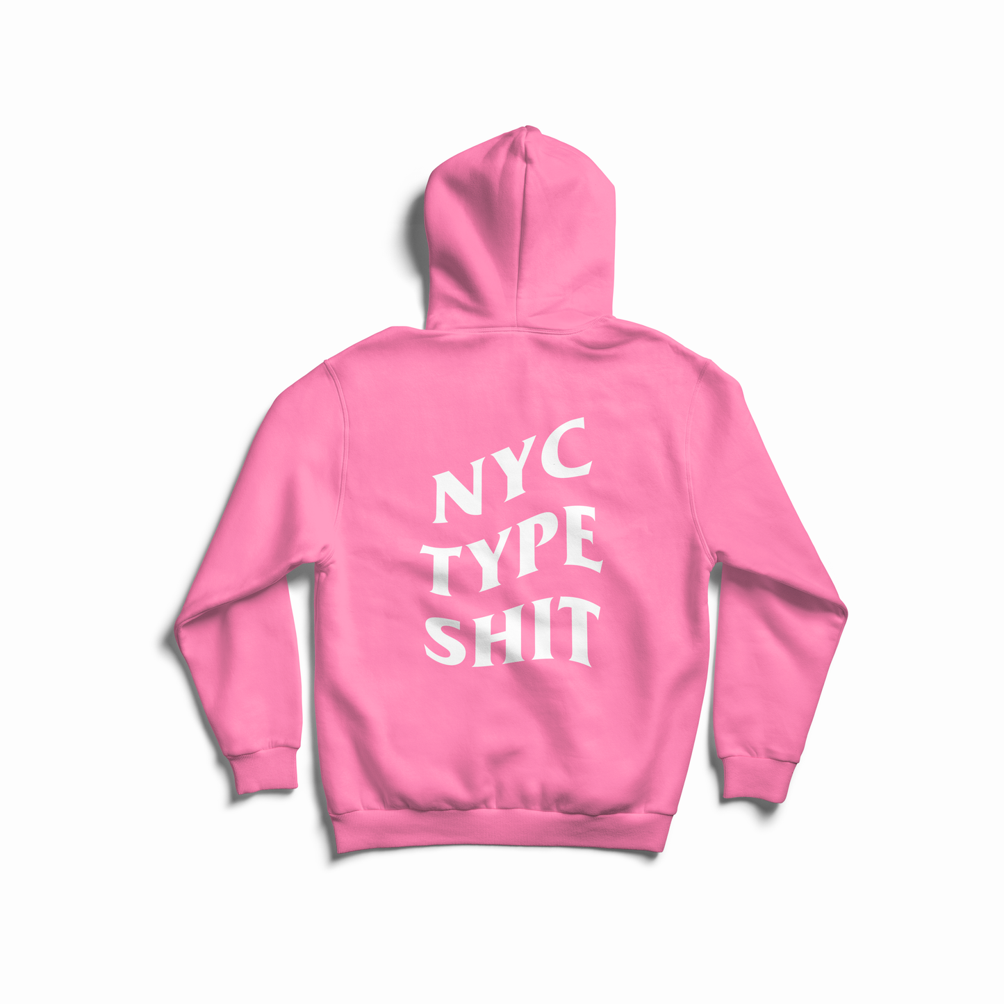 NYC TYPE HOODIE BUBBLEGUM PINK