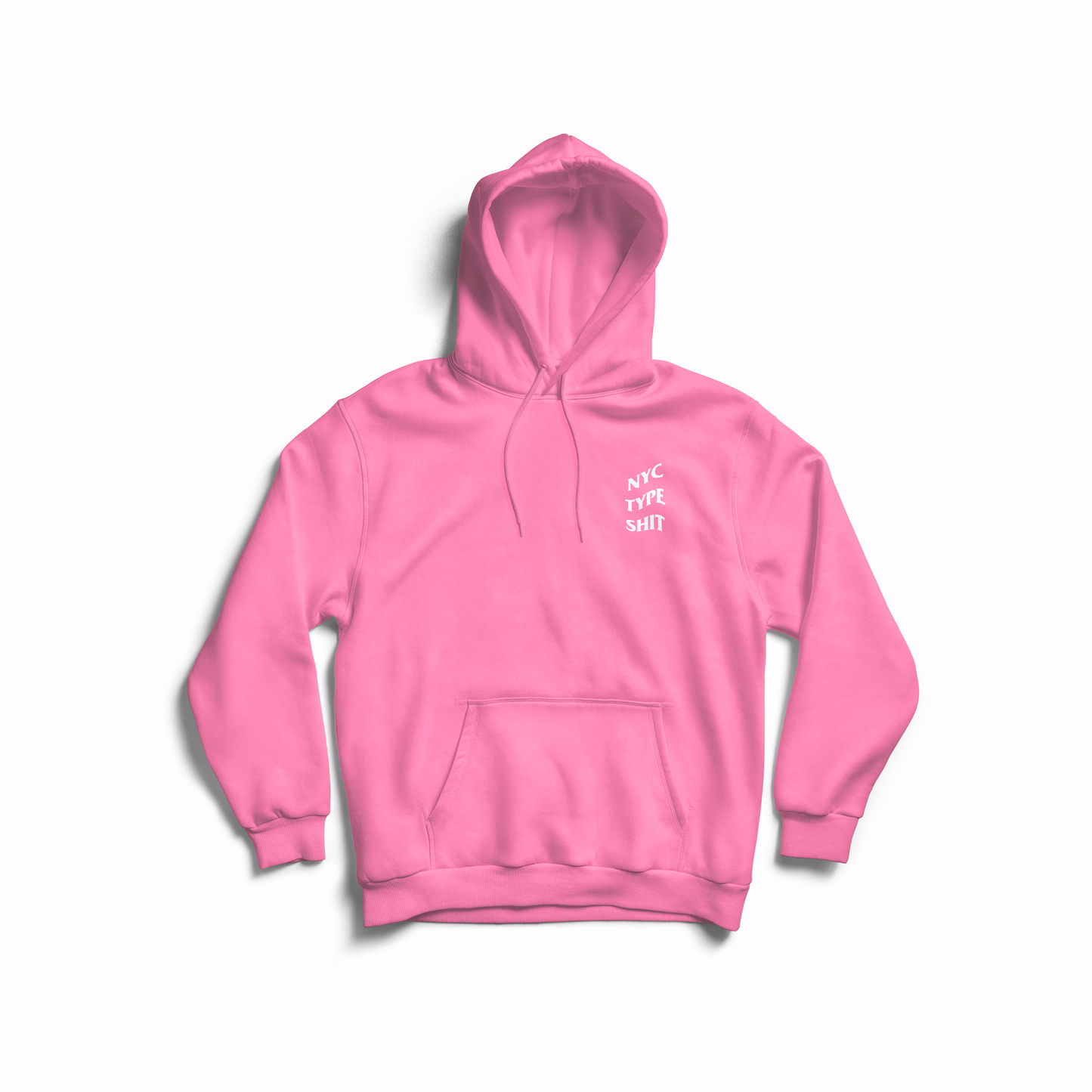 NYC TYPE HOODIE BUBBLEGUM PINK